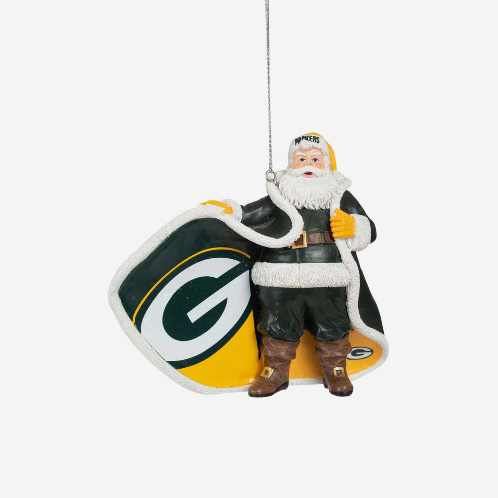 Green Bay Packers Photoprint Santa Ornament FOCO - FOCO.com