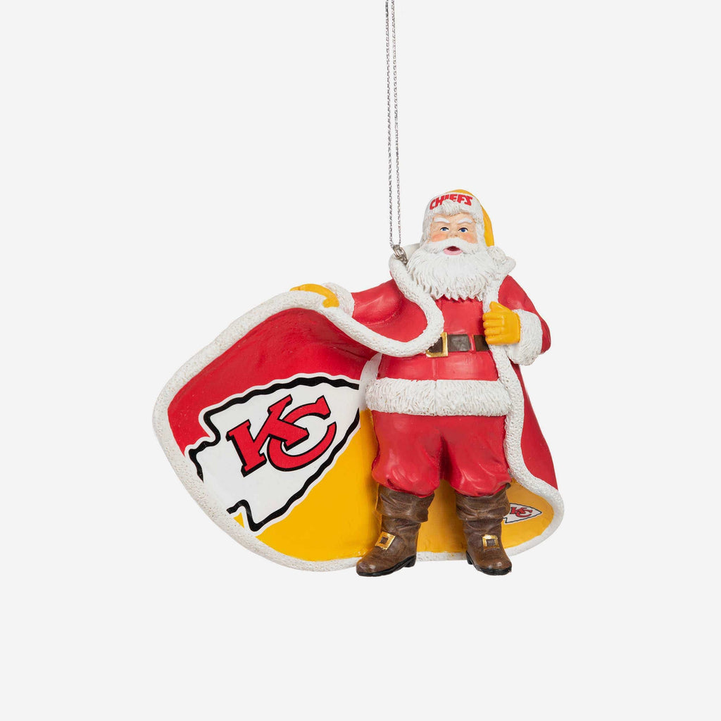 Kansas City Chiefs Photoprint Santa Ornament FOCO - FOCO.com