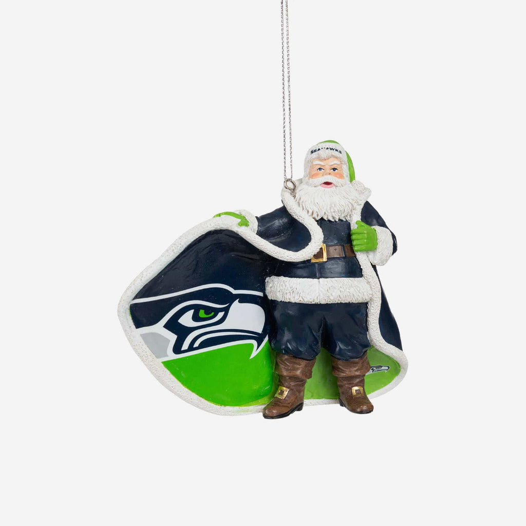 Seattle Seahawks Photoprint Santa Ornament FOCO - FOCO.com