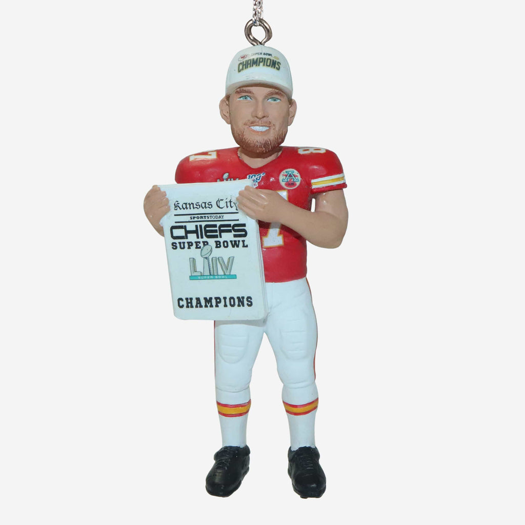 Travis Kelce Kansas City Chiefs Super Bowl LIV Champions Ornament FOCO - FOCO.com
