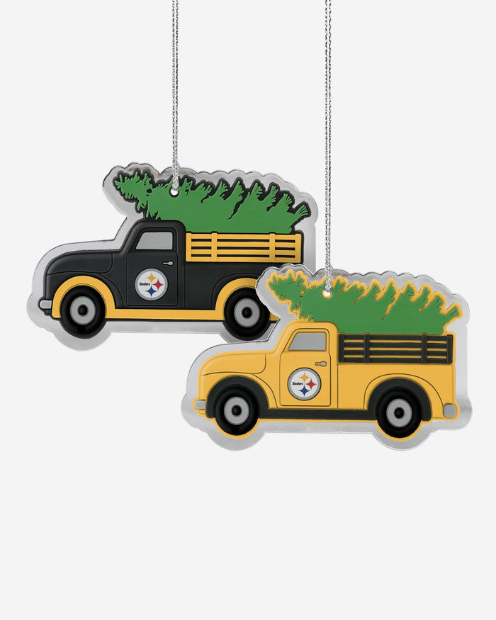 Pittsburgh Steelers 2 Pack Flat Metal Truck Ornaments FOCO - FOCO.com