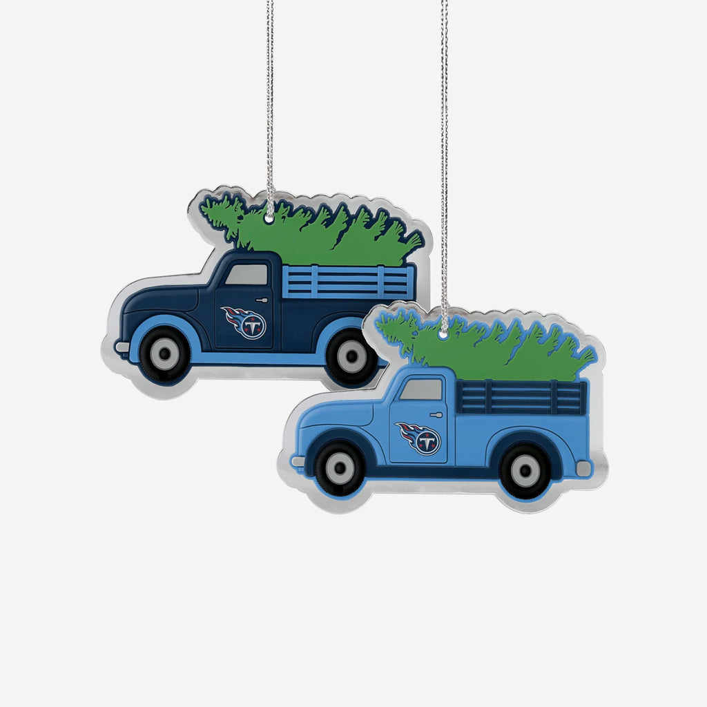 Tennessee Titans 2 Pack Flat Metal Truck Ornaments FOCO - FOCO.com