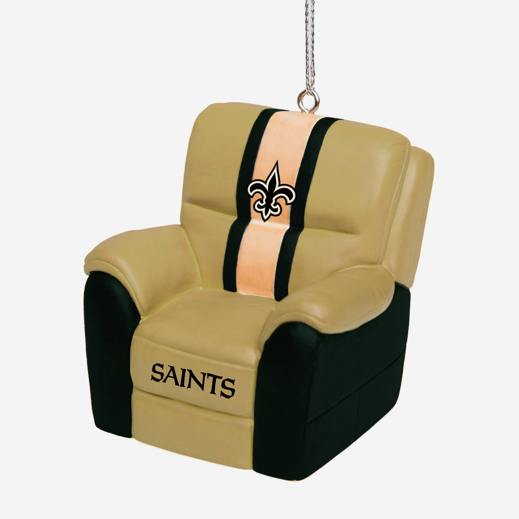 New Orleans Saints Reclining Chair Ornament FOCO - FOCO.com