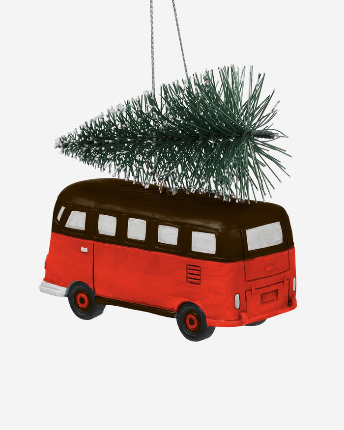 Cleveland Browns Retro Bus With Tree Ornament Foco - FOCO.com