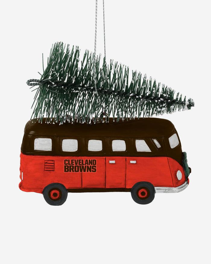 Cleveland Browns Retro Bus With Tree Ornament Foco - FOCO.com