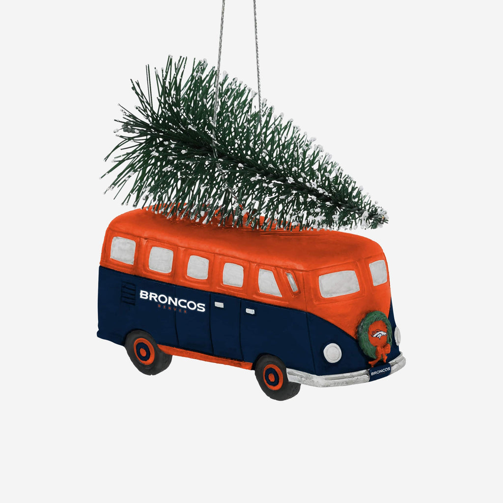 Denver Broncos Retro Bus With Tree Ornament Foco - FOCO.com