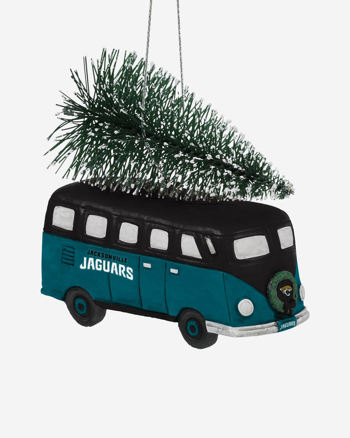 Jacksonville Jaguars Retro Bus With Tree Ornament Foco - FOCO.com