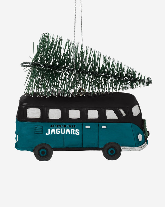 Jacksonville Jaguars Retro Bus With Tree Ornament Foco - FOCO.com