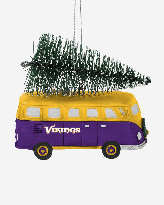 Minnesota Vikings Retro Bus With Tree Ornament Foco - FOCO.com