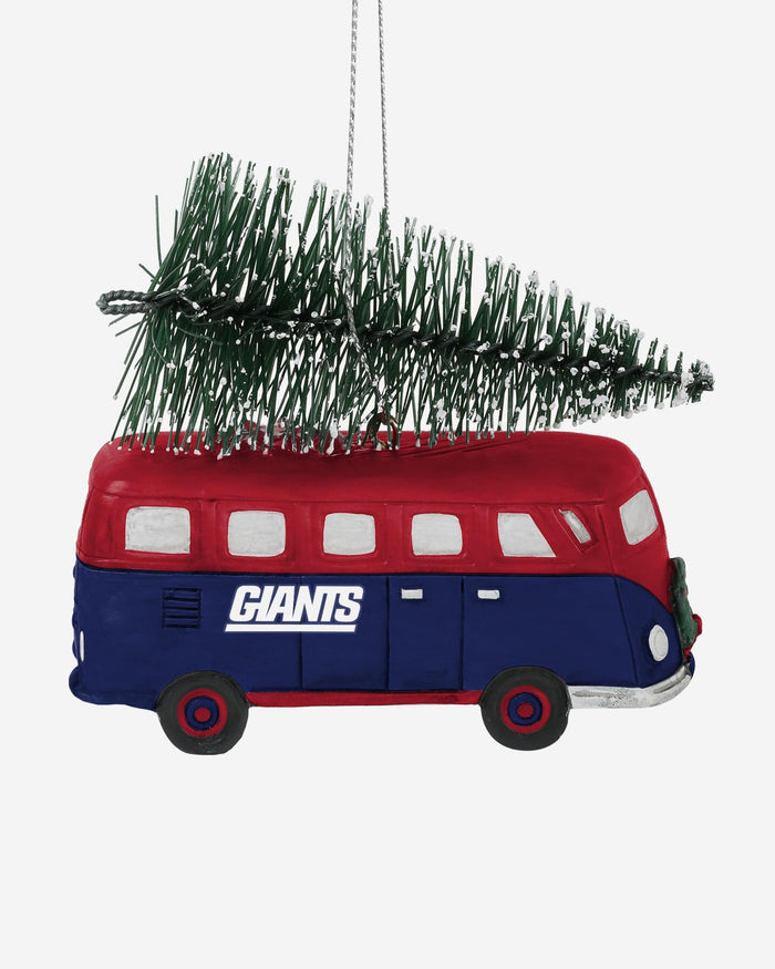 New York Giants Retro Bus With Tree Ornament FOCO - FOCO.com