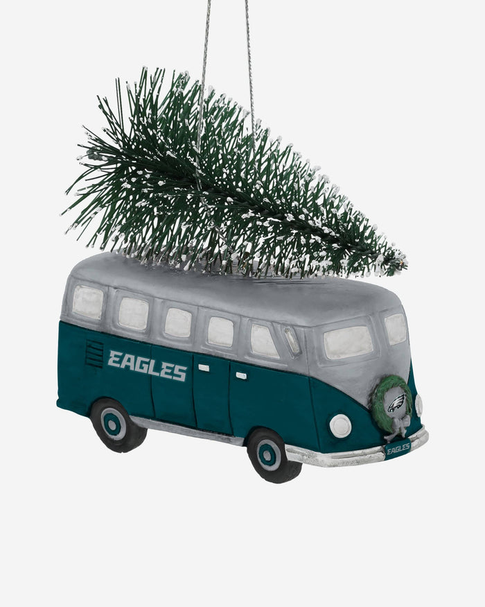 Philadelphia Eagles Retro Bus With Tree Ornament FOCO - FOCO.com