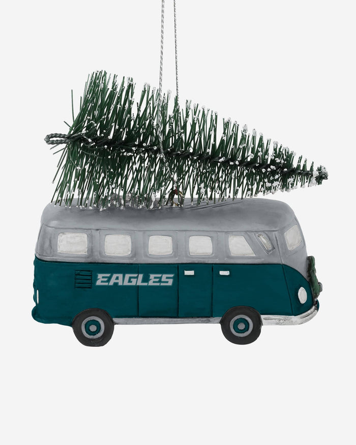 Philadelphia Eagles Retro Bus With Tree Ornament FOCO - FOCO.com