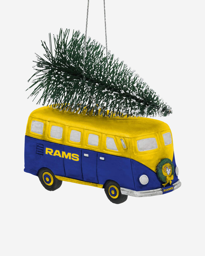 Los Angeles Rams Retro Bus With Tree Ornament Foco - FOCO.com