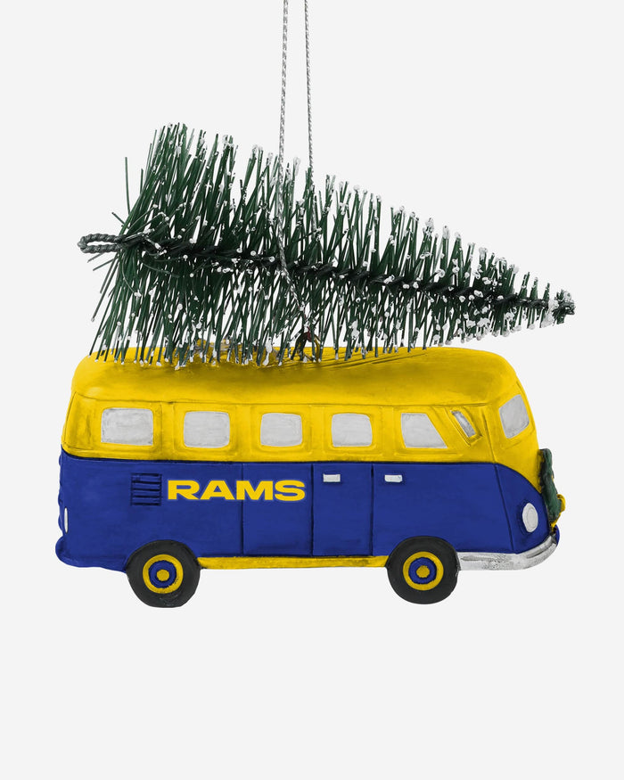 Los Angeles Rams Retro Bus With Tree Ornament Foco - FOCO.com