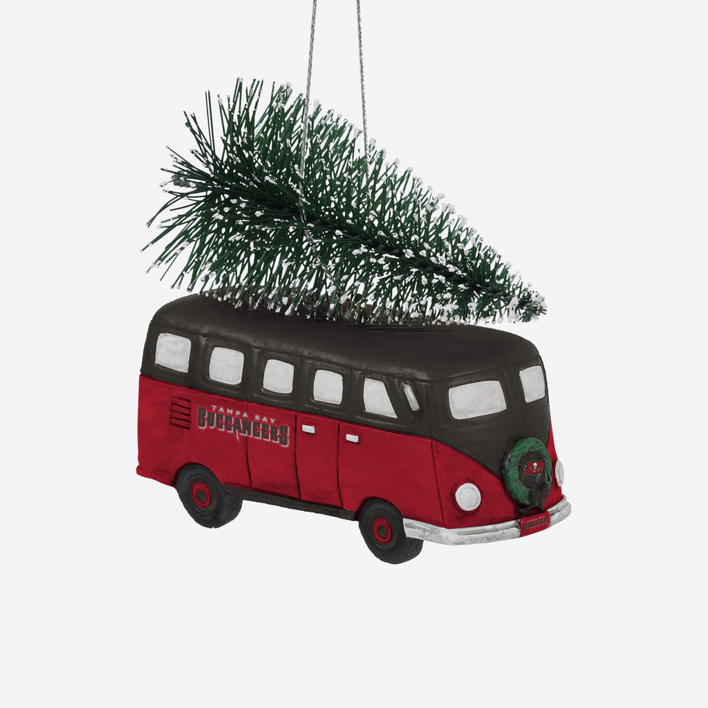 Tampa Bay Buccaneers Retro Bus With Tree Ornament FOCO - FOCO.com