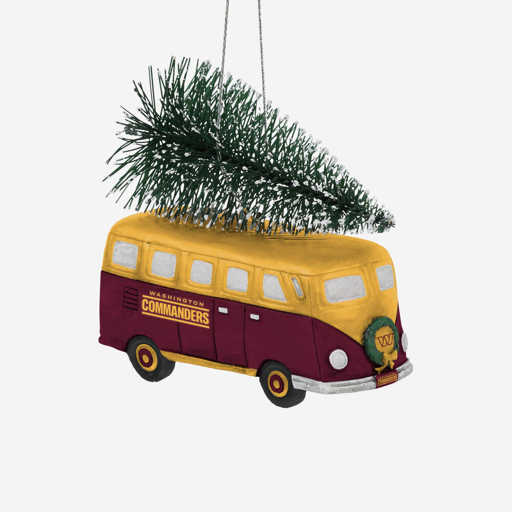 Washington Commanders Retro Bus With Tree Ornament FOCO - FOCO.com