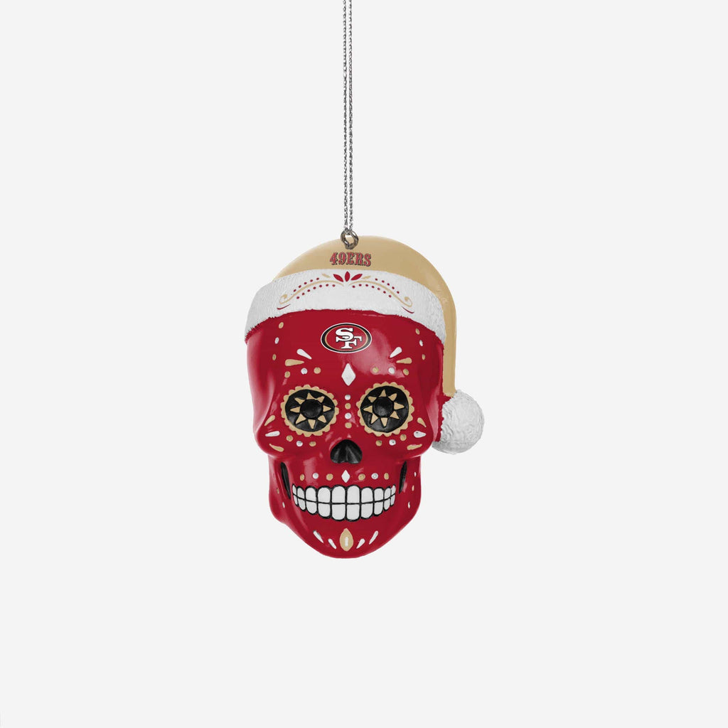 San Francisco 49ers Sugar Skull Ornament FOCO - FOCO.com