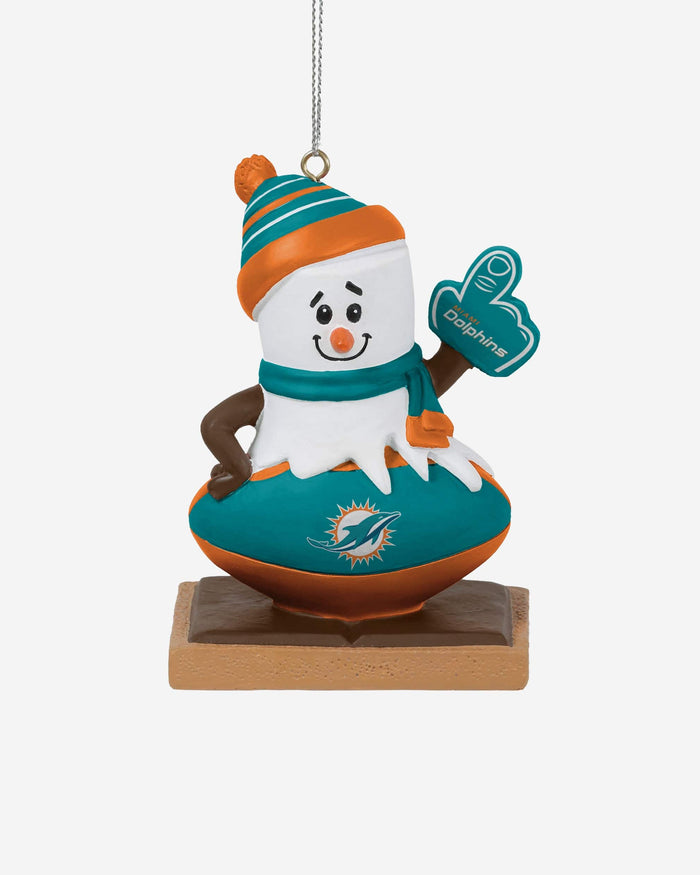 Miami Dolphins Smore On Ball Ornament FOCO - FOCO.com