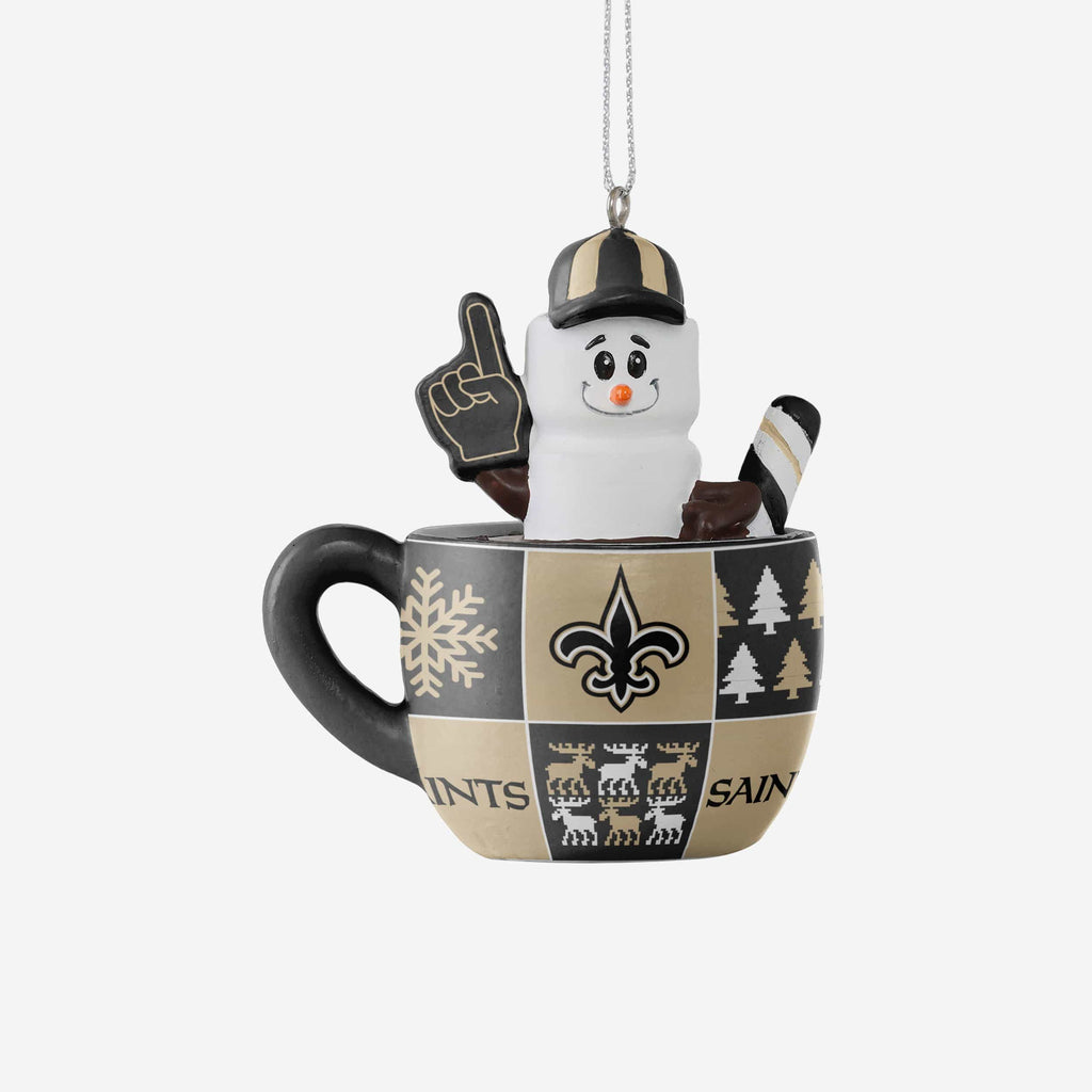 New Orleans Saints Smores Mug Ornament FOCO - FOCO.com