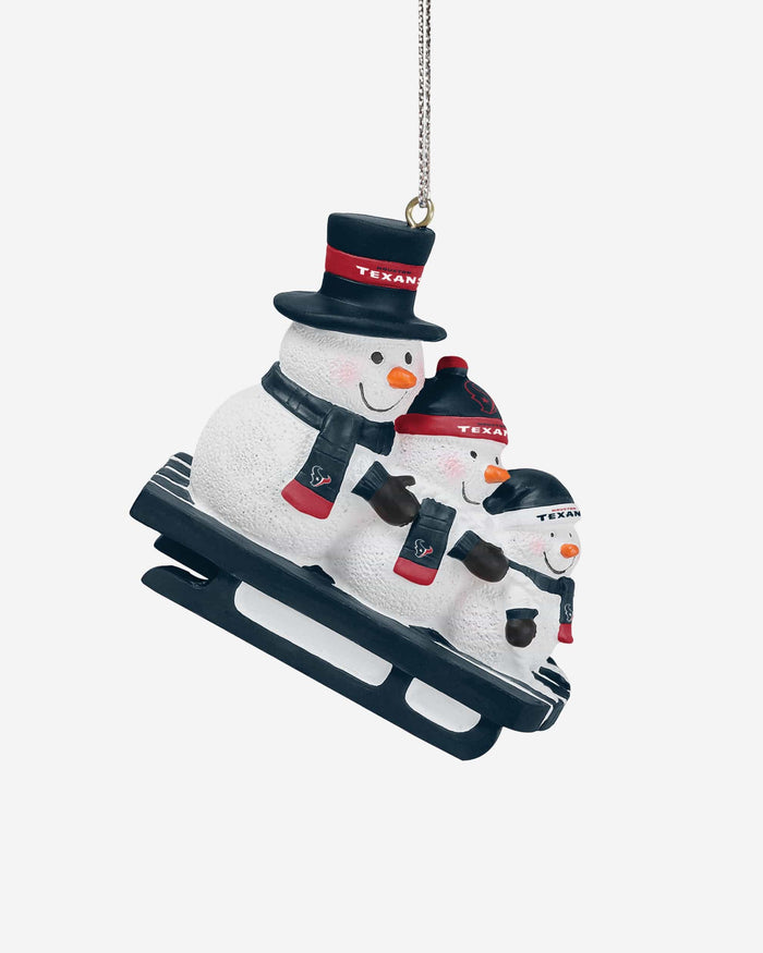 Houston Texans Sledding Snowmen Ornament FOCO - FOCO.com