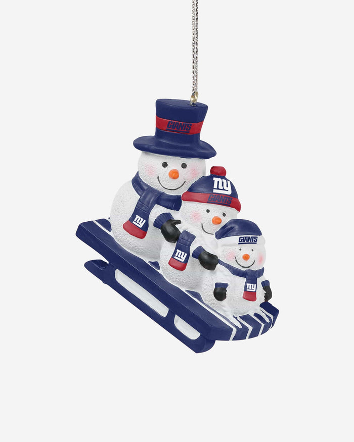 New York Giants Sledding Snowmen Ornament FOCO - FOCO.com