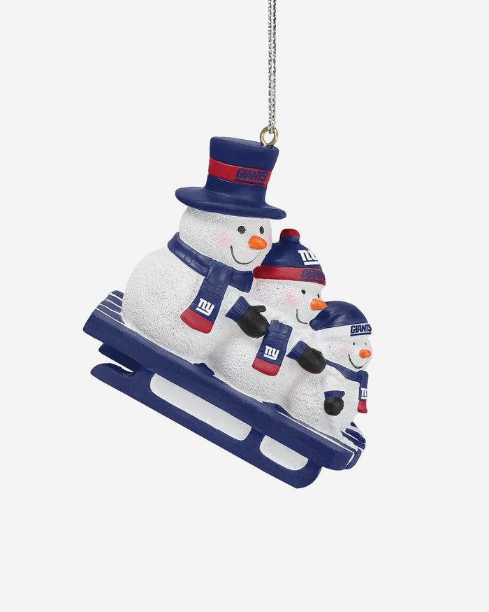 New York Giants Sledding Snowmen Ornament FOCO - FOCO.com