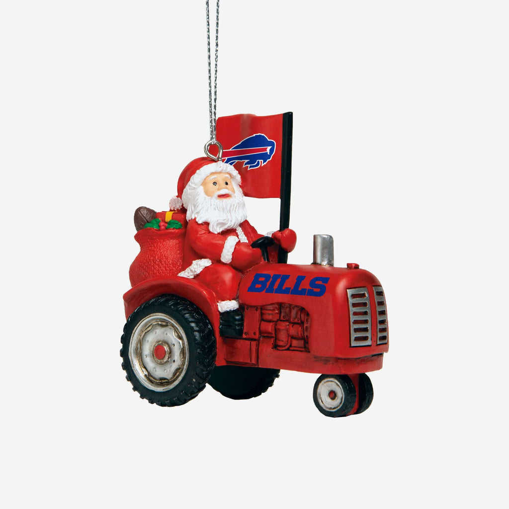 Buffalo Bills Santa Riding Tractor Ornament FOCO - FOCO.com