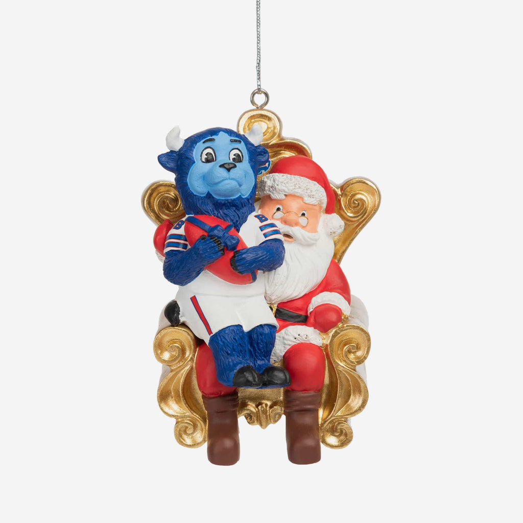 Billy Buffalo Buffalo Bills Mascot On Santa's Lap Ornament FOCO - FOCO.com