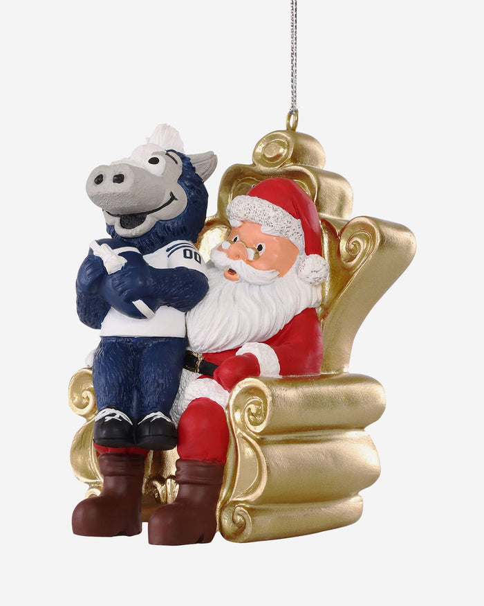 Blue Indianapolis Colts Mascot On Santa's Lap Ornament Foco - FOCO.com