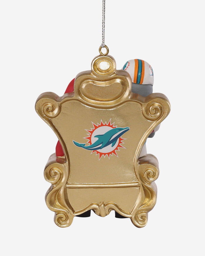 TD Miami Dolphins Mascot On Santa's Lap Ornament Foco - FOCO.com