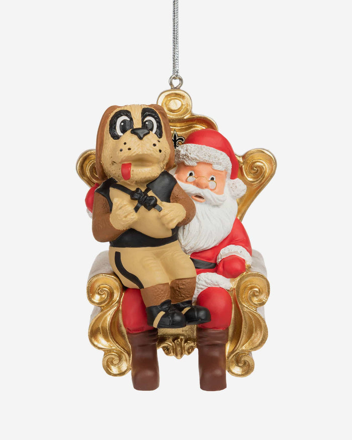 Gumbo New Orleans Saints Mascot On Santa's Lap Ornament FOCO - FOCO.com