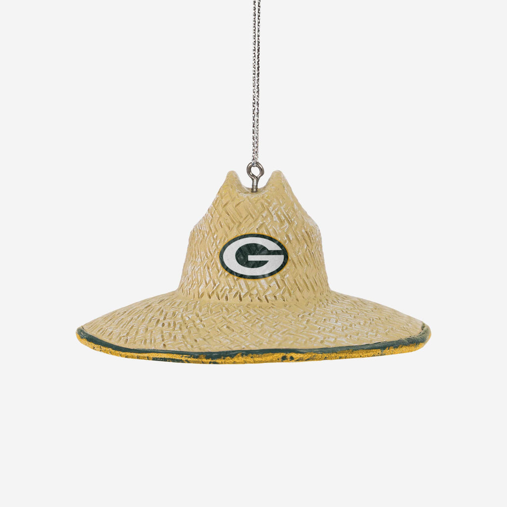 Green Bay Packers Straw Hat Ornament FOCO - FOCO.com