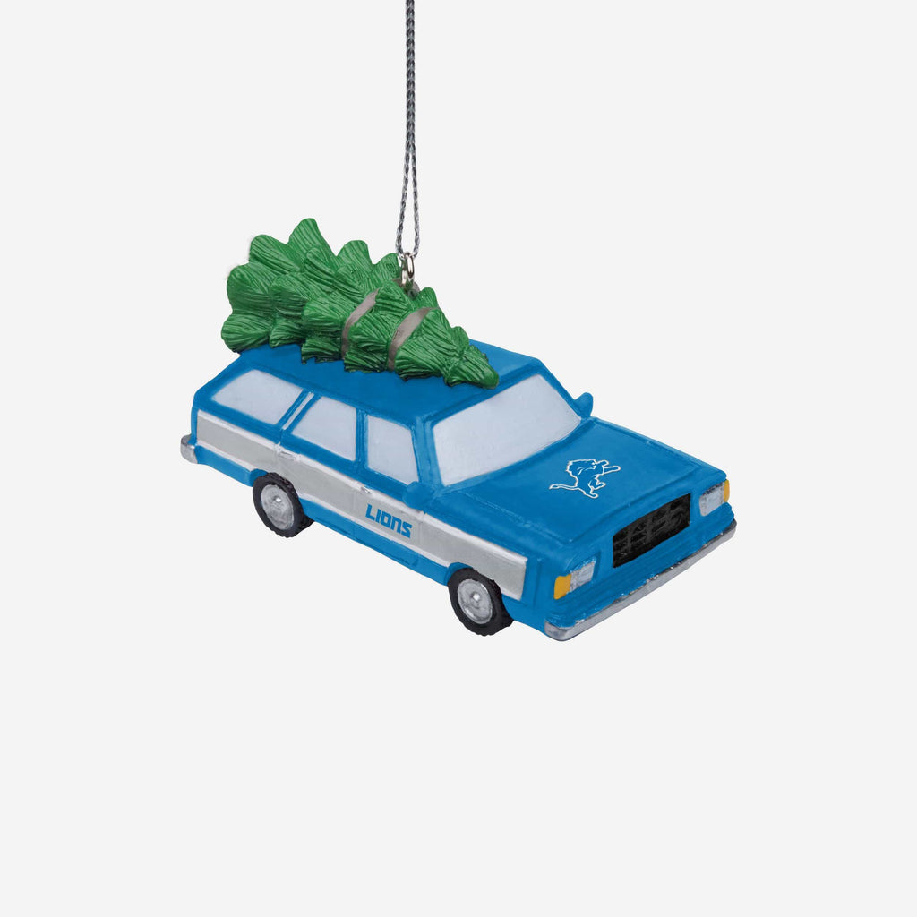 Detroit Lions Station Wagon With Tree Ornament FOCO - FOCO.com