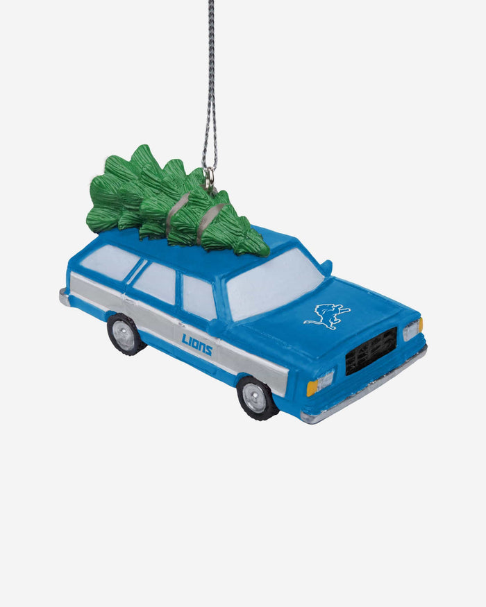 Detroit Lions Station Wagon With Tree Ornament FOCO - FOCO.com