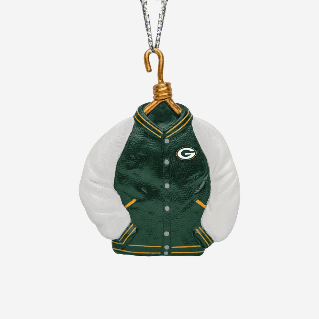 Green Bay Packers Varsity Jacket Ornament FOCO - FOCO.com