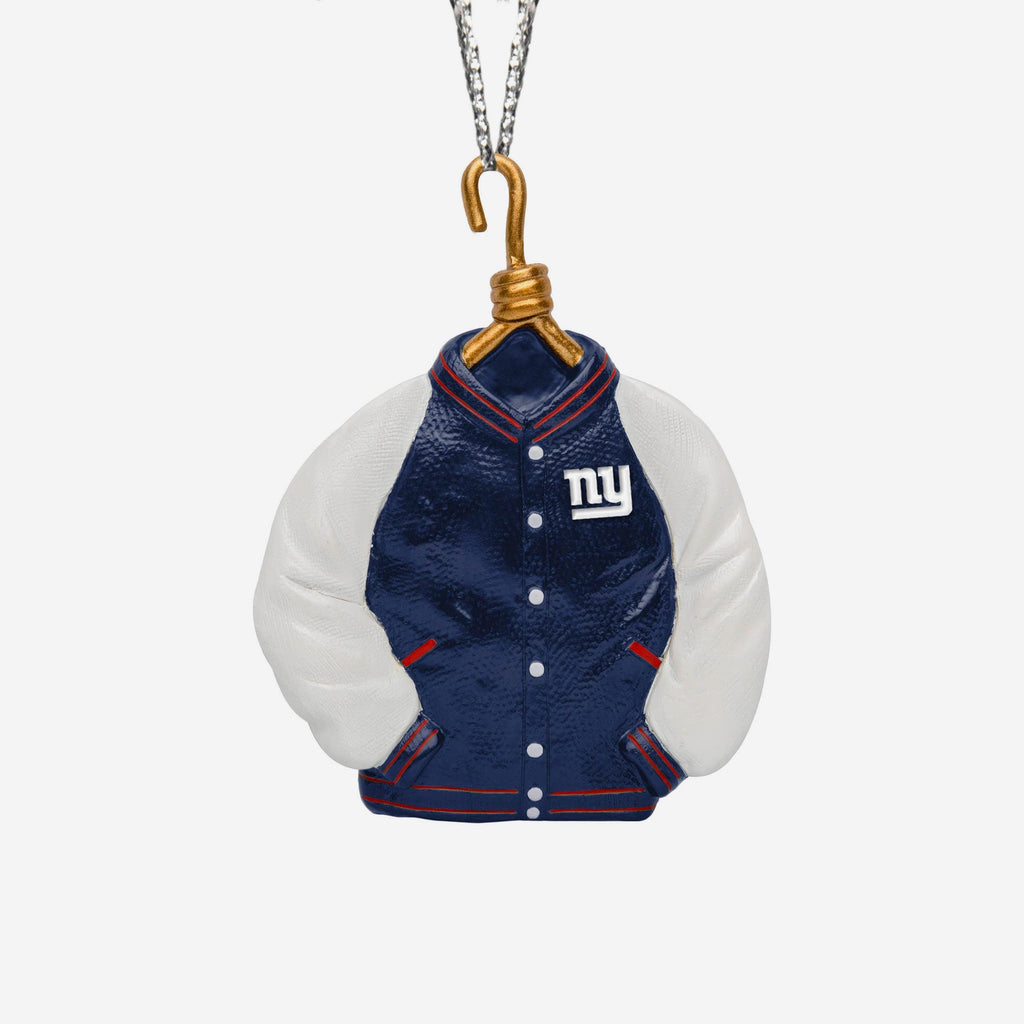 New York Giants Varsity Jacket Ornament FOCO - FOCO.com