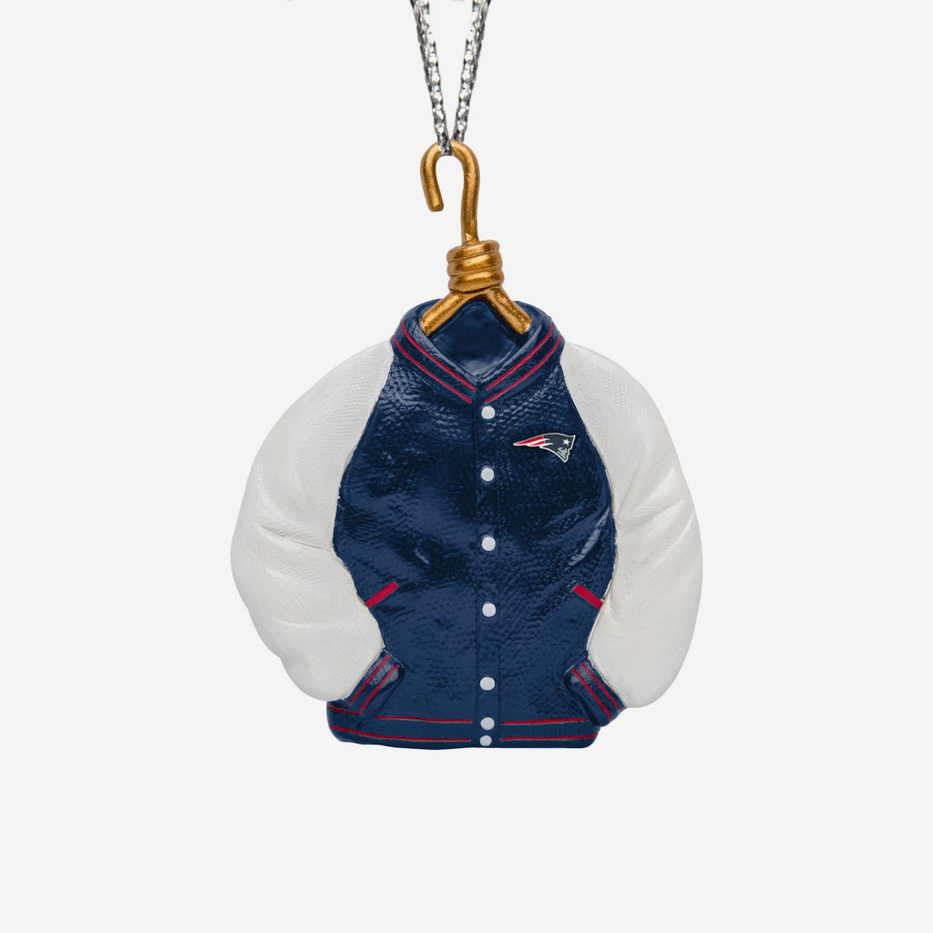 New England Patriots Varsity Jacket Ornament FOCO - FOCO.com
