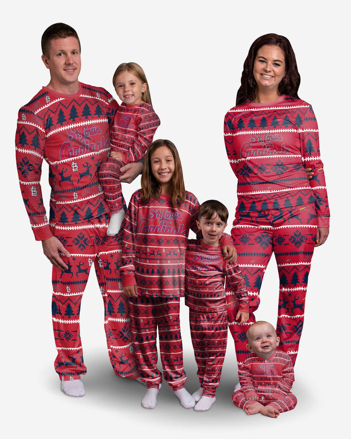 St Louis Cardinals Toddler Family Holiday Pajamas FOCO - FOCO.com