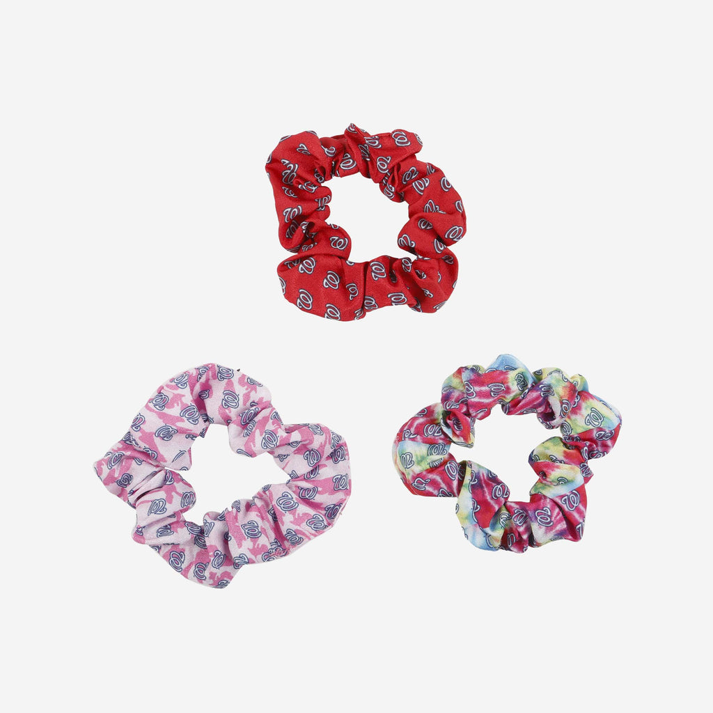 Washington Nationals Mini Print 3 Pack Scrunchies FOCO - FOCO.com