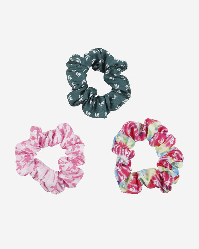 Michigan State Spartans Mini Print 3 Pack Scrunchies FOCO - FOCO.com