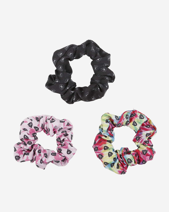 Las Vegas Raiders Mini Print 3 Pack Scrunchies FOCO - FOCO.com