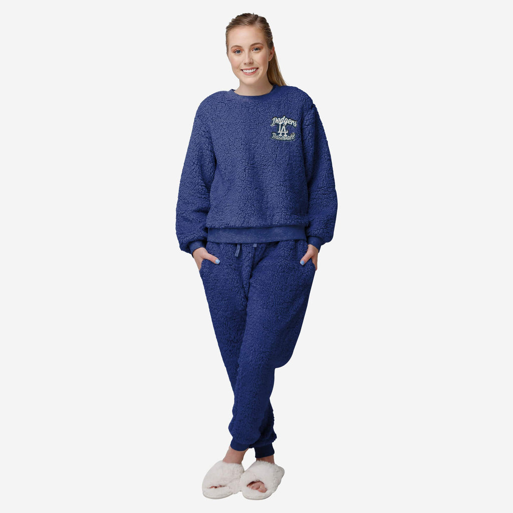 Los Angeles Dodgers Womens Sherpa Lounge Set FOCO S - FOCO.com