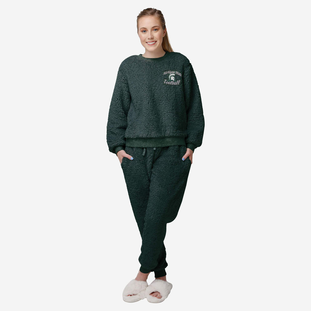 Michigan State Spartans Womens Sherpa Lounge Set FOCO S - FOCO.com