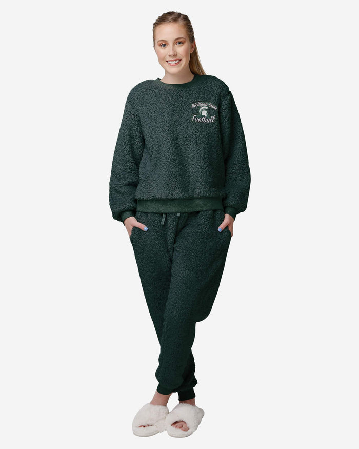 Michigan State Spartans Womens Sherpa Lounge Set FOCO S - FOCO.com