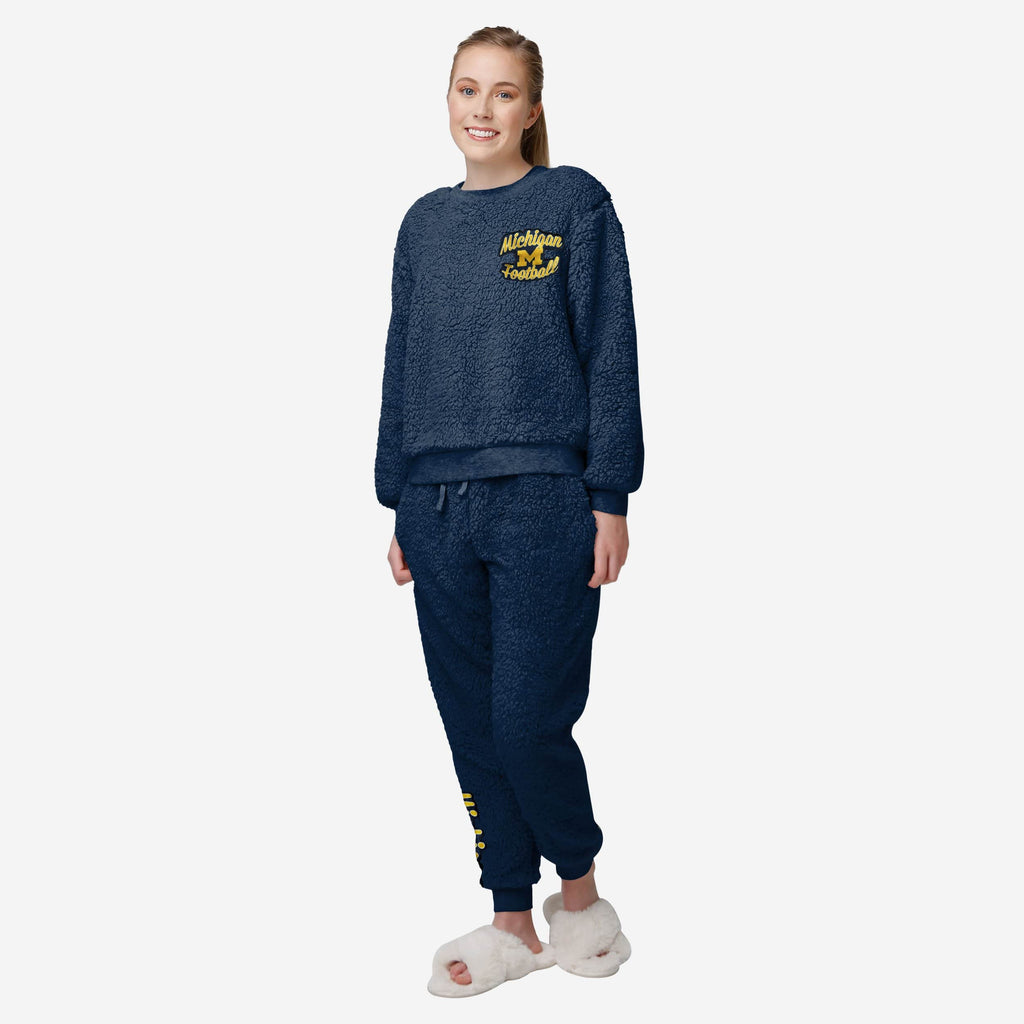 Michigan Wolverines Womens Sherpa Lounge Set FOCO S - FOCO.com