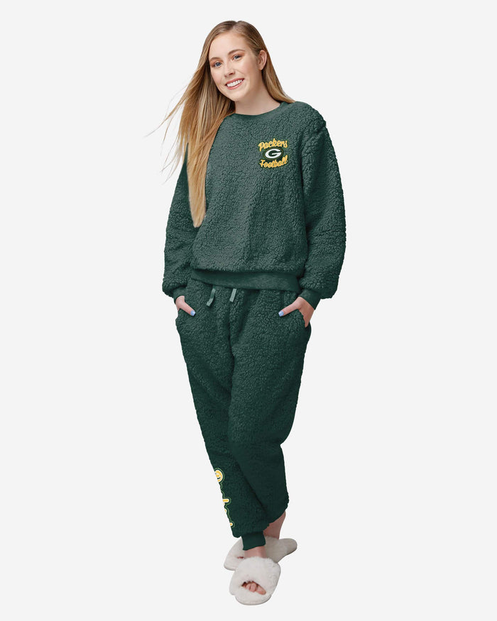 Green Bay Packers Womens Sherpa Lounge Set FOCO S - FOCO.com