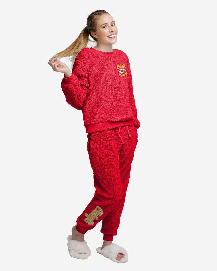 Kansas City Chiefs Womens Sherpa Lounge Set FOCO S - FOCO.com