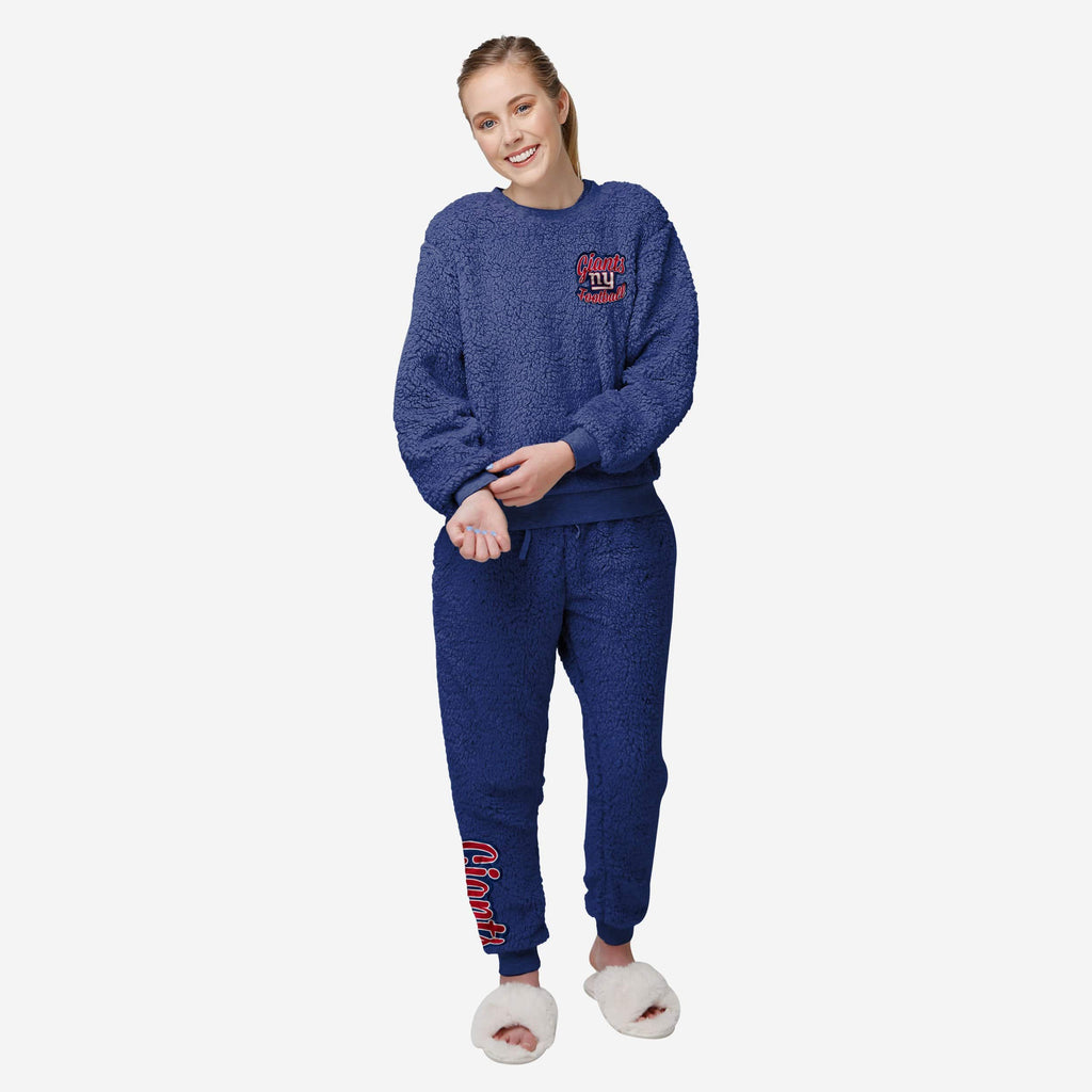 New York Giants Womens Sherpa Lounge Set FOCO S - FOCO.com