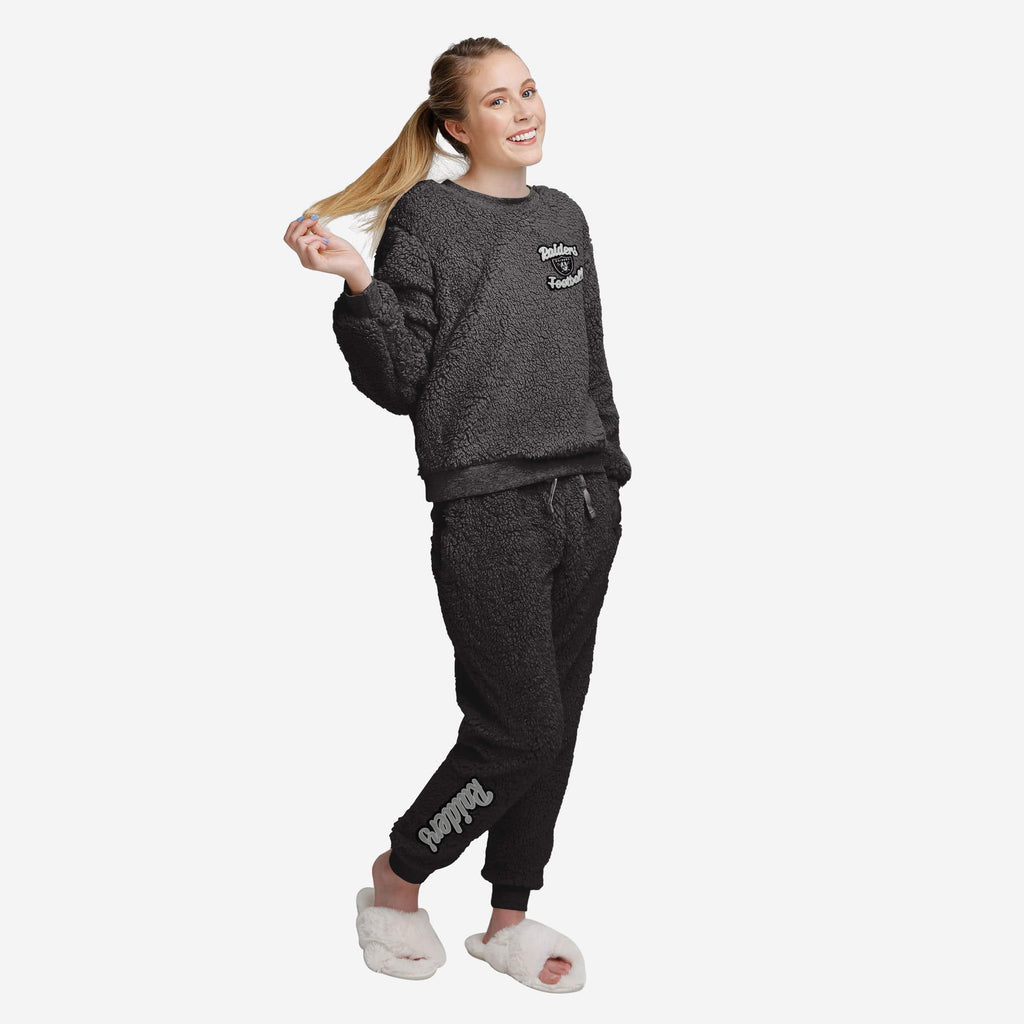 Las Vegas Raiders Womens Sherpa Lounge Set FOCO S - FOCO.com