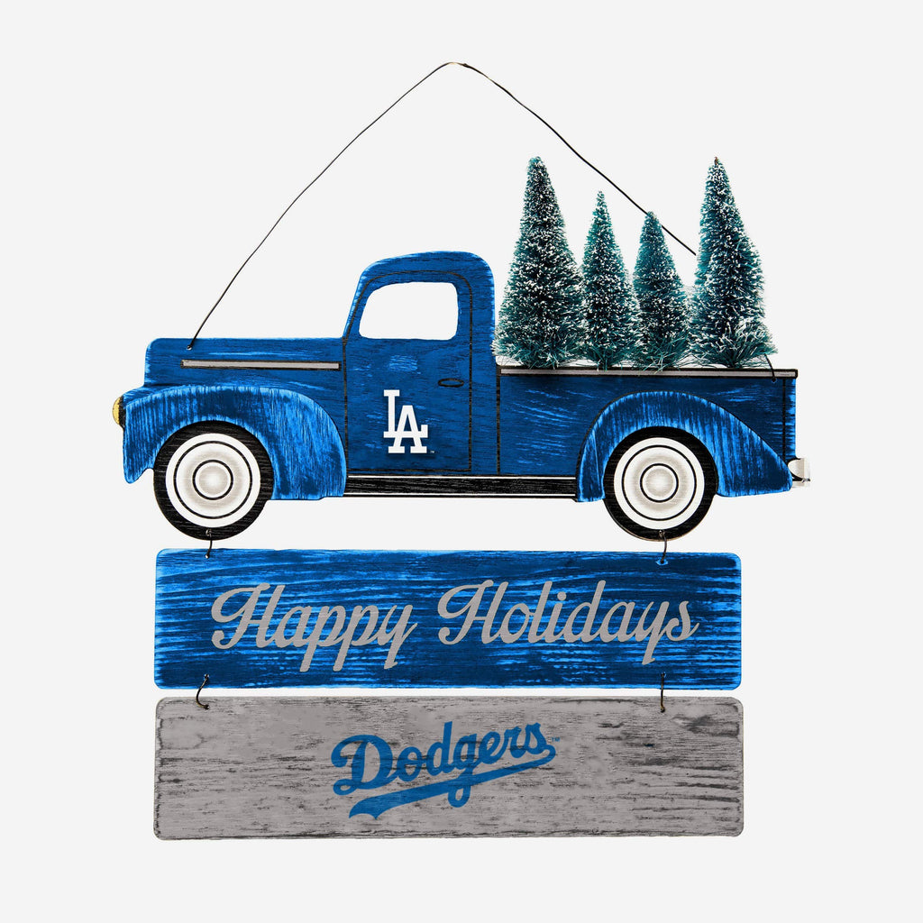 Los Angeles Dodgers Wooden Truck With Tree Sign FOCO - FOCO.com